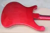 Factory Custom Metallic Red Electric Bass Guitar with White Pickguard,Rosewood Fingerboard,Chrome Hardwares,Offer Customized