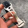 우수한 최고 품질의 바다 쿨 시계 마스터 자동 기계식 블루 다이얼 사파이어 정품 가죽 watchband 스트랩 남성 감시 FRE241A