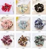 50pcs 꽃 플라밍고 단단한 Houndstooth 디자인 여자 헤어 넥타이 Accesorios Scrunchie 포니 테일 헤어 홀더 로프 scrunchy 기본 헤어 밴드