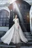 Gorgeous Milva Bridal Wedding Dresses Illusion Long Sleeves Low Back Lace Mermaid Wedding Dress with Detachable Skirt6610022