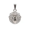 Silver Retro Pattern Bell Harmony Ball Necklace Cage Ms. Gravid Kvinna Healing Reiki Pendant
