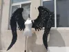 NOUVEAU personnalisé noir blanc diable ange plumes ailes Cosplay tir affichage accessoires scène Bar décoration défilé de mode accessoires