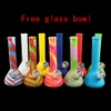 Hookahs 7.5'' small beaker shape unique style silicone water pipe hookah bong with glass bowl bubbler