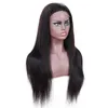 Brasiliansk jungfru hår 4x4 spetsstängning peruk 10-32 tum mänskliga hår peruker med babyhår rak naturlig färg
