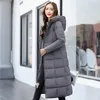 Parkas de plumón para mujer Tallas grandes 5XL 6XL Chaqueta de invierno Mujer Algodón Sólido Con capucha Ropa exterior larga Gruesa Abrigo acolchado cálido Parkas1