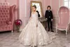 Lovely Ball Gown Flower Girl Dress Jewel Neck Long Sleeve Applique Wedding Dress Sweep Length Girl's Birthday Part
