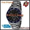 100 originele Japan Movement Drop Nieuwe Mens Ceramic Chronograph Dial Quartz Watch AR1421 AR1424 AR14295673811