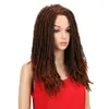 22 polegadas sintéticas perucas para mulheres negras crochet tranças torcer jumbo medo faux loces penteado longo cabelo castanho afro