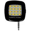 Mini 16 LED selfie reforçando dimmable celular câmera flash preenchimento de luz