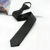 Black Clip On Tie Security Ties For Men Women Steward Matte Black Necktie Black Clothing Accessories 2020