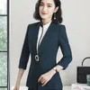 blazer profissional senhoras feminino 2018 nova moda temperamento verão meia luva mulheres jaqueta fina Office Plus casaco formal de tamanho LY191122