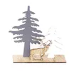 إلك شجرة عيد الميلاد المعلقات معلقة اللوازم الخشبية عيد الميلاد حزب الحلي DIY ديكور المنزل الجدول حديقة الديكور