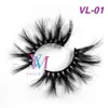 Custom Private Label Makeup Strip Mink lashes 3D Soft Natural Long Fluffy Crisscross Thick 25MM 5D Mink Eyelashes Crystal Diamond Round Box