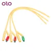 OLO Urethral Stretching Urethral Dilators Double Hole Male Masturbator Catheters Sounds Penis Plug Sex Toys for Men Disposable1074181