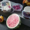 Nowy Silicone Food Okłady 6 sztuk / zestaw wielokrotnego użytku żywności Fresh Save Cover rozciągnięty Trwała Miska Płyta Pokrywa Kuchnia Przechowywanie T2I51050