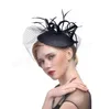 花嫁の髪の飾りの写真宴会帽子の頭の花羽ベールの髪の飾り