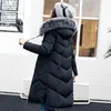 Huva vinter för kvinnor lång kappa håller varma kvinnor ner jackor parka snökläder jacka