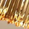 Neue Ankunft Moderne Gold Runde Pendelleuchten Nordeuropa Stil Chrom Hängelampe für Esszimmer Foyer Edelstahl Kronleuchter Licht