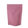 Black/ Gold/ Green/ Pink/ Silver Storage Ziplock Gusset Bag Heat Sealing Metallic Lock Stand Up Bags 100pcs