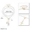 Funkelndes Kreuz Anhänger Choker Halskette Lange Imitation Perlen Perlenkette Rosenkranz Madonna Münz Halsketten Anhänger Religiöser Schmuck 238f