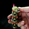 Creative Gas Lighters Skull Shape Lighter With Knife Multifunctional Windproof Jet Butane Cigarette Lighter66065829028277