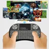 2.4G I8 Mini Tangentbord Trådlöst tangentbord Bakgrundsbelyst Air Mouse Engelsk Fjärrkontroll Pekplatta för Smart Android TV Box Notebook Tablet PC