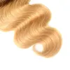 Peruaanse Menselijk Haar 3 Bundels Ombre 1B 4 27 drie Tonen Kleur Body Wave 3 Stuks/partij 1B/4/27 Haar Inslagen Groothandel