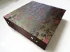 Multi size Cotton Filled Large Square Collection Box Wood Storage Box Plate Dish Packaging Chinese Decorative Silk Brocade Boxes