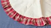 Weihnachtsbaum Röcke Bowknot Rote Gitter Patchwork-Auflage Leinen Ornament Mat Festival Supplies Hauptdekoration 26 5zt hh