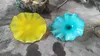 현대 노란색 램프 꽃 크리 에이 티브 아트 모자이크 플레이트 호텔 홈 장식 무라노 유리 장식용 접시
