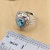 Conjuntos de jóias de casamento 925 Prata esterlina Brown Blue Cubic Zirconia Decorações para mulheres Brinco / Pingente / Colar / Anel / Pulseira1