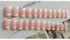 24 pezzi unghie finte corte francesi naturali unghie artificiali complete classiche acriliche rosa per ufficio a casa faux ongles7718428