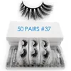 50 pares Atacado massa Mink cílios macios 3d Lashes 100% livre de crueldade Natural Longo Falso maquiagem pestana Extensão Cílios Boas