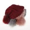 7 Stilleri Kadınlar Pom Pom Beanies Çıkarılabilir Kız Kış Örme Şapka Açık Ayrılabilir Ponpon Şapka Örgü Kap M4024