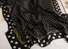 Vår sommar silkes halsduk kvinnor tryck polka dot pashmina sjal foulard femme hijab scarf bufanda invierno mujer new281w