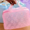 5 Colori Make Up Organizer Bag Borsa da toilette da bagno Borsa da donna impermeabile Borsa cosmetica da viaggio in PVC floreale trasparente