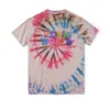 22ss Ins Smile Face Stormi World 2 Party Blue Tie Dye Tee Скейтборд Мужская дизайнерская футболка Женская уличная повседневная футболка286n