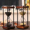 Andra klockor Tillbehör 15 Minuter Timglas Sand Timer För Kök Skola Modern Trä Timglas Sandglas Timers Heminredning