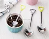 Dining 100pcs Home Garden Stainless Steel Spoon Shovel Shape Design Coffee Ice Cream Soup Honey Spoon Long Handle Tea Spoons KD1