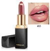 5 PCSLOT Glitter Lipstick Metallic Waterproof Långvarig glänsande temperaturförändring Färg Röda skimmer Lipstick Lips Batom4074678