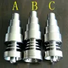 3 Style Titanium Nail Hand Tools 10mm & 14mm & 18mm 6 in 1 Universal Infinity Domeless Nails Adjustable Male or Female Oil Gr2