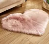 Grand tapis rouge en peluche imitation laine, joli tapis en forme de cœur pour fille, décoration, prix de gros