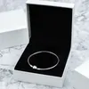 Äkta 925 sterling silver kullås armband armband med originallåda för Pandora DIY berlocker Armband för kvinnor herrarmband