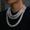 14mm 18/20inch Gold Silver Hip Hop Bling Iced out Full CZ Miami Chain Necklace Jewelry for Men