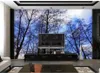moderne Wohnzimmer Tapeten Wald Wand 3D Wallpaper 3D-Tapeten für tv Hintergrund