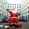 Juldekorationer utomhus jätte uppblåsbara hälsning Santa Claus 4m luftblåst sittande fader jul modell ballong