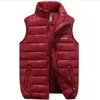 Kamizelki męskie Spadek Zima Plus Rozmiary Ultra cienkie Bawełniane Puffer Kamizelka Kurtka Płaszcze Męskie Zipper Wysoka Neck Gilet S Z Kieszeniem S-6XL