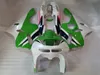 Motorfiets Fairing Body Kit voor Kawasaki Ninja ZX6R 636 94 95 96 97 ZX 6R 1994 1997 Witgroene Backings Carrosserie + Geschenken GS39