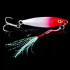 Toppkvalitet 6st / set 3d Eye Fishing Lure Lead Lures Feather Fish Tackle 6 Färger 60mm / 15g- # 6 Hook