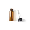 65mm Clear/Brown Glass Wax Oil Storage Injektion Spice Pill Box Snuff Snorner Herb Tobacco Bottle Röker Accessories Tool Tool